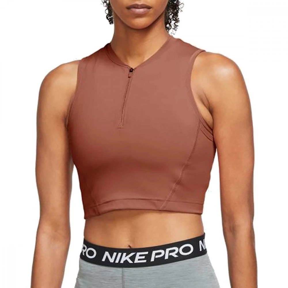 CANOTTA CROP NIKE PRO DRI-FIT DONNA Rosa 1 CANOTTA CROP NIKE PRO DRI-FIT DONNA Rosa