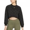 NIKE FELPA GIROCOLLO CROP NOVELTY DONNA Nero