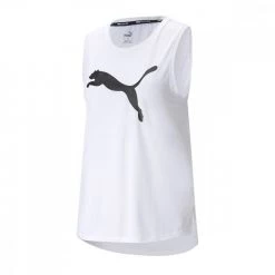 PUMA CANOTTA TRAINING LOGO DONNA Bianco