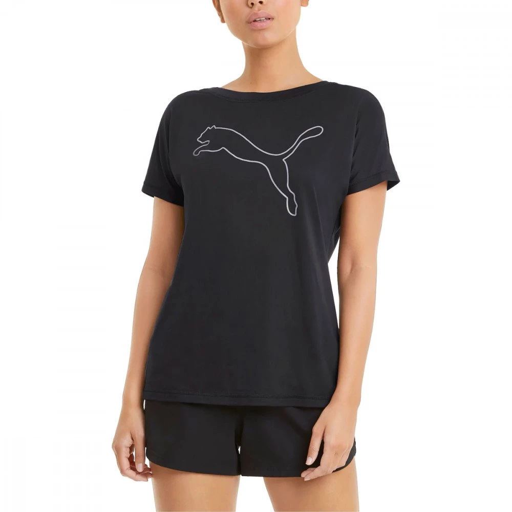 PUMA T-SHIRT TRAINING LOGO DONNA Nero 3 PUMA T-SHIRT TRAINING LOGO DONNA Nero - immagine 3