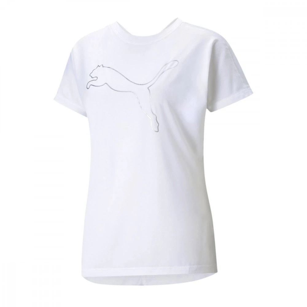 PUMA T-SHIRT TRAINING LOGO DONNA Bianco 1 PUMA T-SHIRT TRAINING LOGO DONNA Bianco