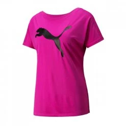 PUMA T-SHIRT TRAINING LOGO DONNA Fucsia