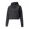 PUMA FELPA CROP CON CAPPUCCIO FLAWLESS DONNA Nero