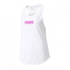 PUMA CANOTTA TRAINING LOGO DONNA Bianco