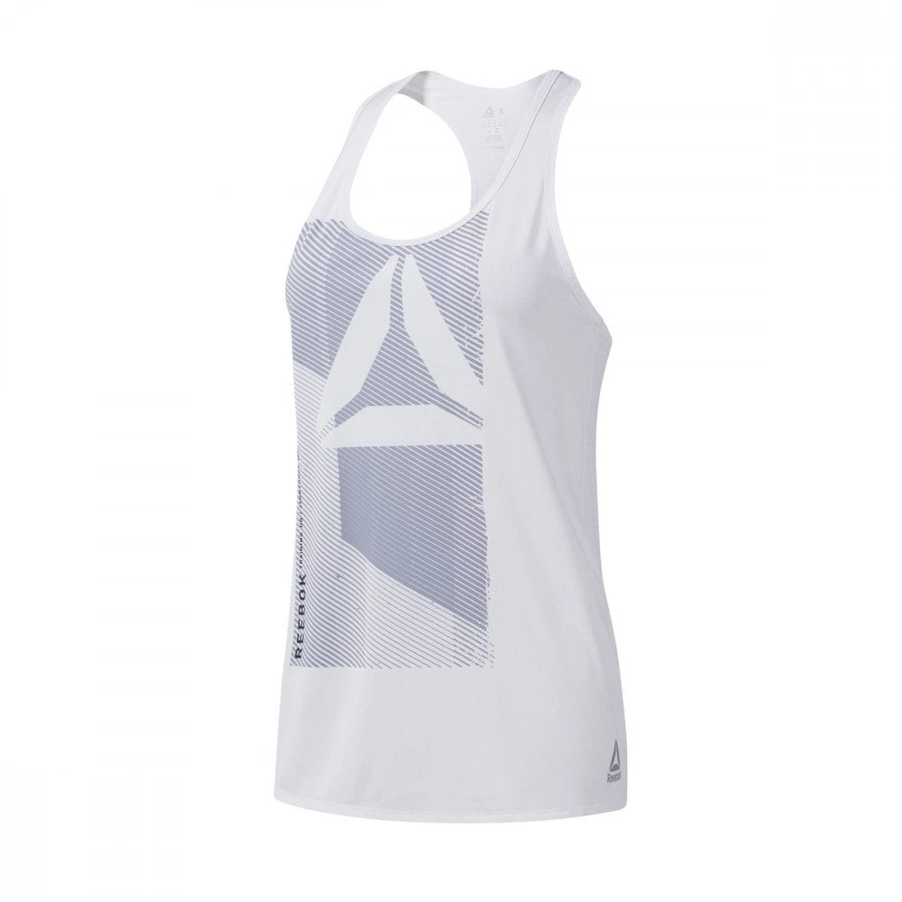 REEBOK CANOTTA GRAPHIC TANK DONNA Bianco 1 REEBOK CANOTTA GRAPHIC TANK DONNA Bianco