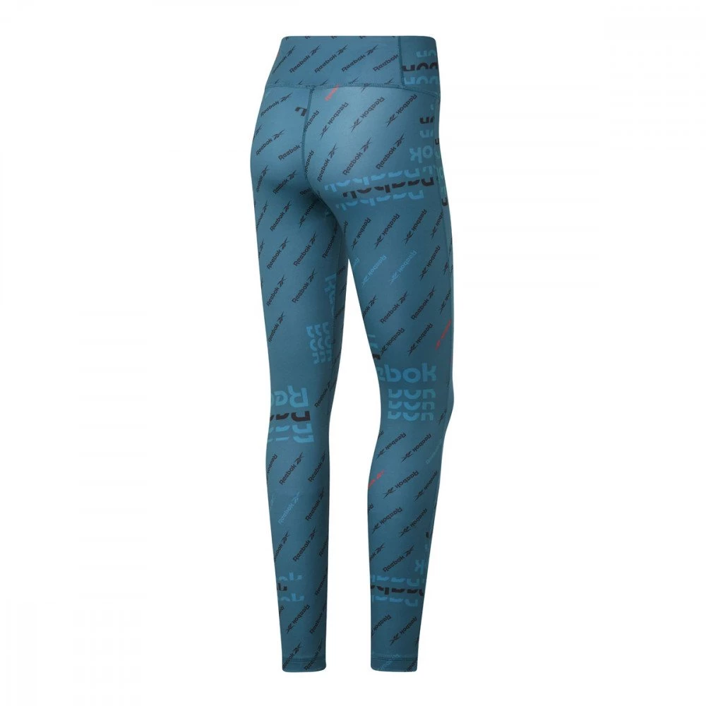 REEBOK LEGGINGS WORKOUT ALLOVER PRINT DONNA Verde 2 REEBOK LEGGINGS WORKOUT ALLOVER PRINT DONNA Verde - immagine 2