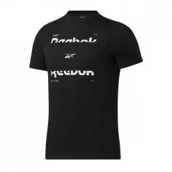 REEBOK T-SHIRT TECH STYLE GRAPHIC Nero