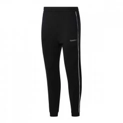 REEBOK PANTALONI TRAINING ESSENTIALS PIPING Nero