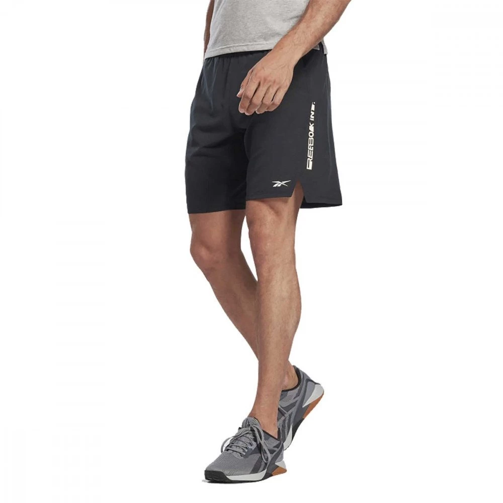 REEBOK SHORT EPIC GRAPHIC Nero 2 REEBOK SHORT EPIC GRAPHIC Nero - immagine 2