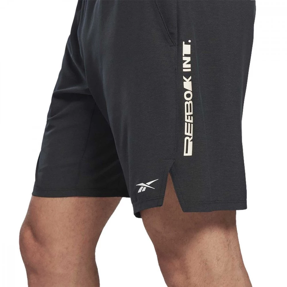 REEBOK SHORT EPIC GRAPHIC Nero 4 REEBOK SHORT EPIC GRAPHIC Nero - immagine 4