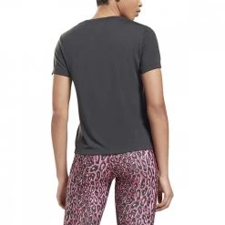 REEBOK T-SHIRT MODERN SAFARI LOGO DONNA Nero -Negozio online TRAINING E PALESTRA Italia 2022 reebok h56414 t shirt modern safari logo donna abbigliamento training e palestra donna 043067901 blk 3