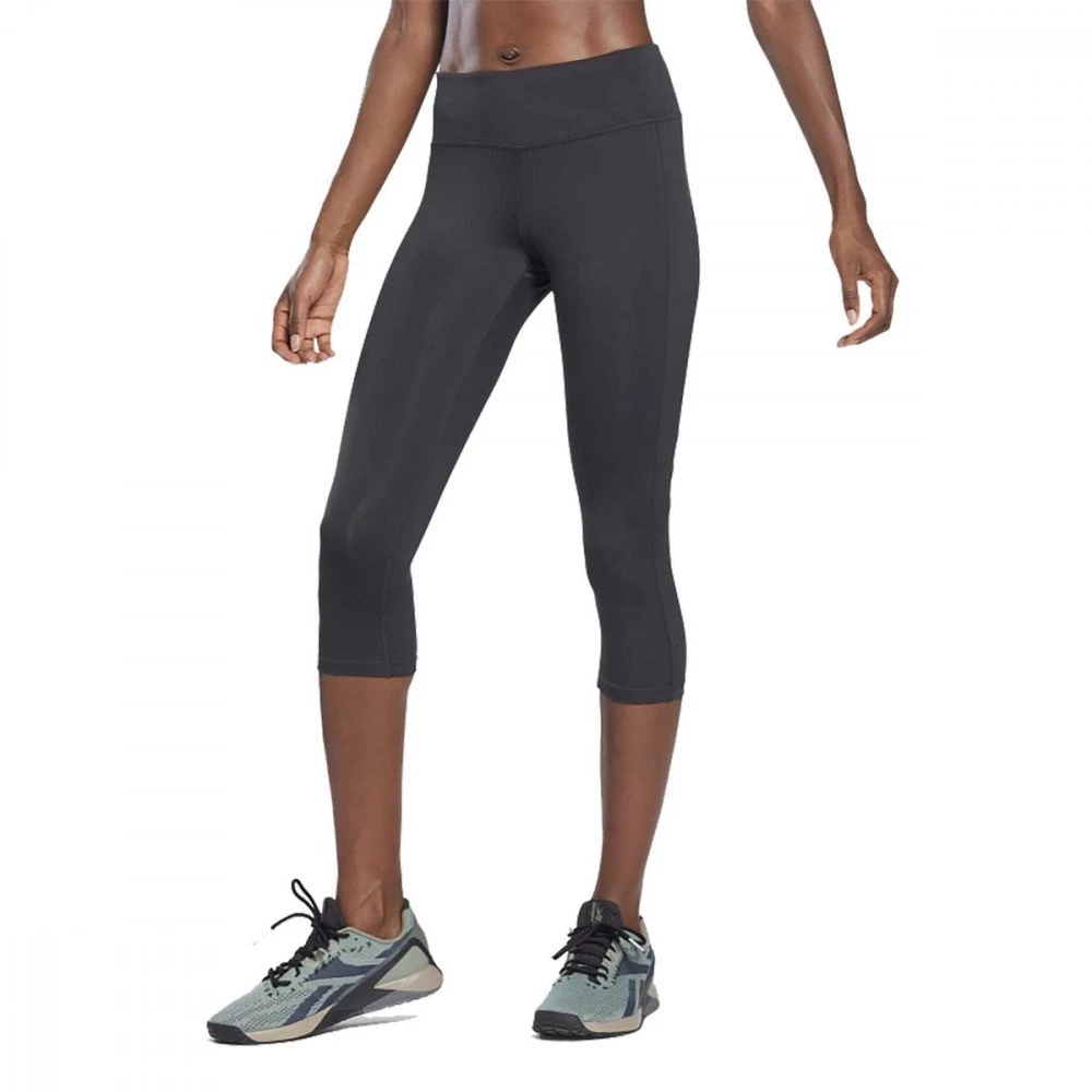 REEBOK LEGGINGS 3/4 MESH DONNA Nero 2 REEBOK LEGGINGS 3/4 MESH DONNA Nero - immagine 2