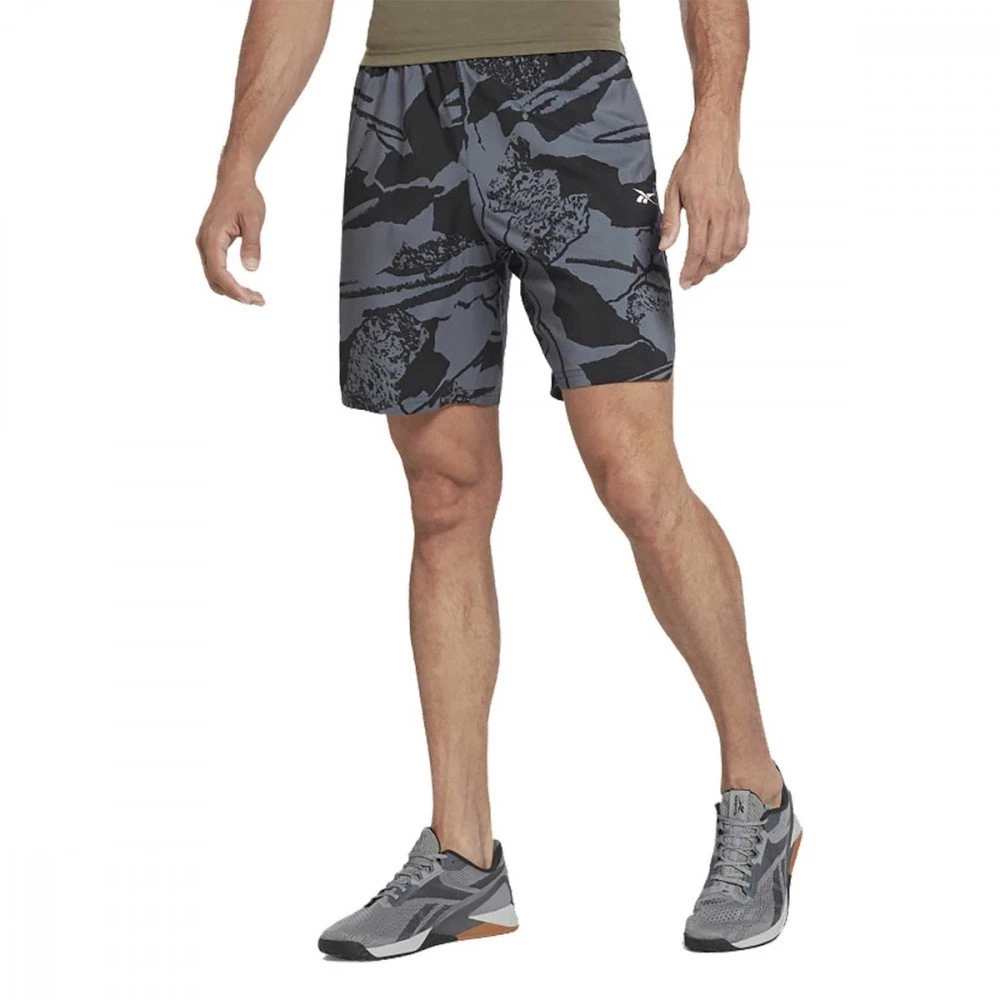 REEBOK SHORT WOR ALLOVER PRINT Nero 2 REEBOK SHORT WOR ALLOVER PRINT Nero - immagine 2