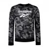 REEBOK FELPA GIROCOLLO CAMO ALLOVER PRINT Nero