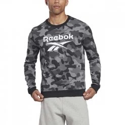 REEBOK FELPA GIROCOLLO CAMO ALLOVER PRINT Nero 6 REEBOK FELPA GIROCOLLO CAMO ALLOVER PRINT Nero -Negozio online TRAINING E PALESTRA Italia 2022 reebok ha6314 felpa girocollo camo allover print abbigliamento training e palestra uomo 043068901 camo 3
