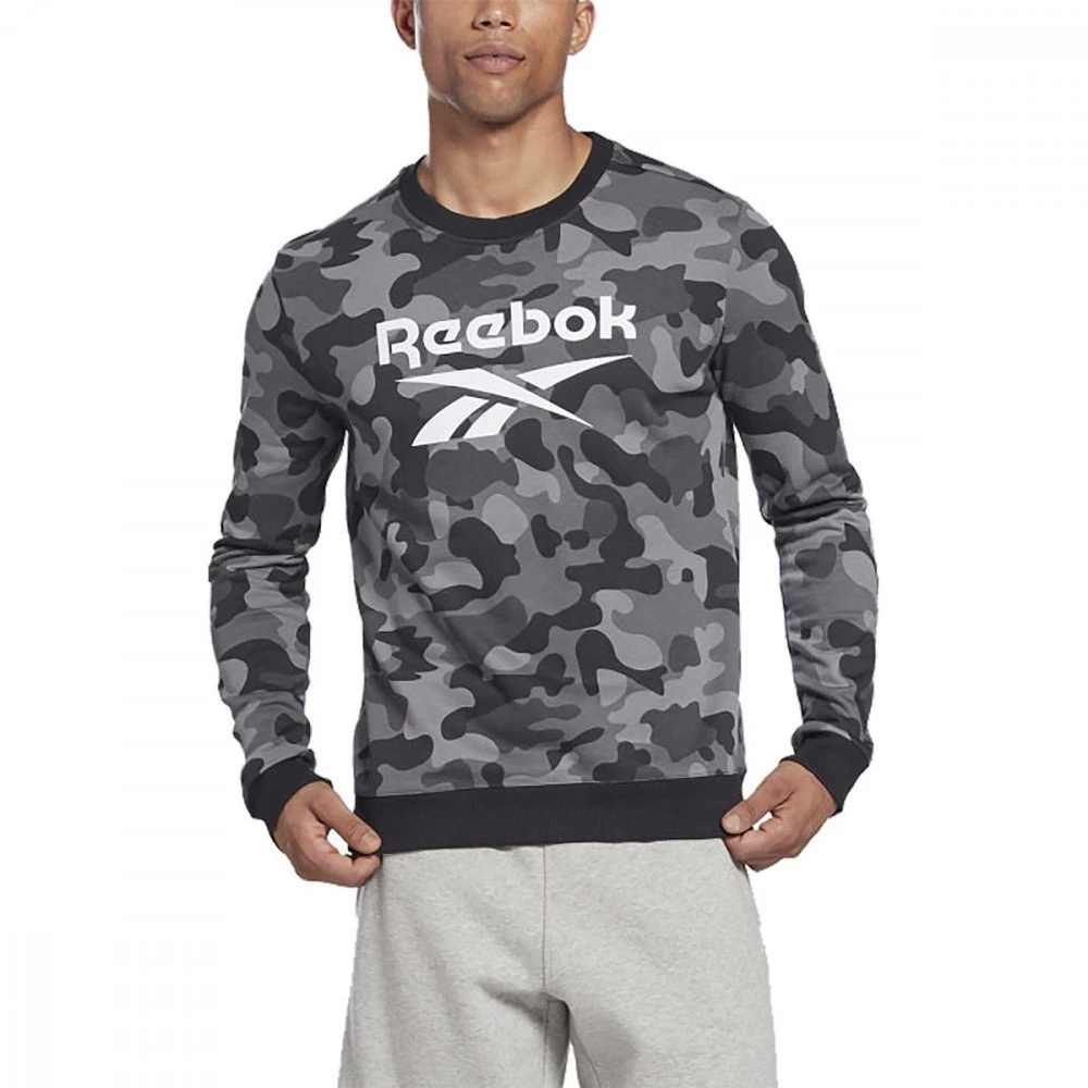 REEBOK FELPA GIROCOLLO CAMO ALLOVER PRINT Nero 3 REEBOK FELPA GIROCOLLO CAMO ALLOVER PRINT Nero - immagine 3