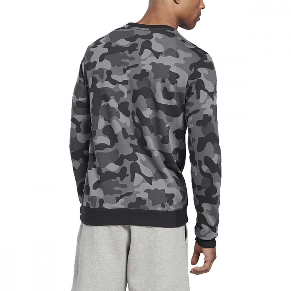 REEBOK FELPA GIROCOLLO CAMO ALLOVER PRINT Nero 4 REEBOK FELPA GIROCOLLO CAMO ALLOVER PRINT Nero - immagine 4