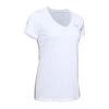 UNDER ARMOUR T-SHIRT SOLID SCOLLO V DONNA Bianco