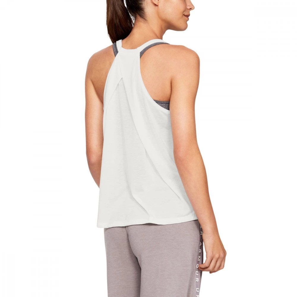 UNDER ARMOUR CANOTTA WHISPERLIGHT FOLDOVER DONNA Bianco 4 UNDER ARMOUR CANOTTA WHISPERLIGHT FOLDOVER DONNA Bianco - immagine 4