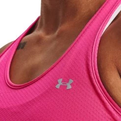 UNDER ARMOUR CANOTTA RACER HG DONNA Fucsia -Negozio online TRAINING E PALESTRA Italia 2022 under armour 1328962 canotta racer hg donna abbigliamento training e palestra donna 044896201 695 5