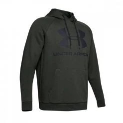 UNDER ARMOUR FELPA CON CAPPUCCIO RIVAL FLEECE LOGO Verde