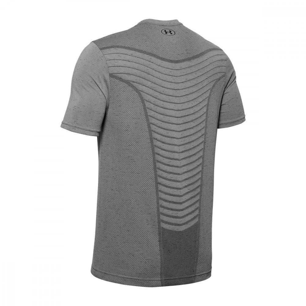 UNDER ARMOUR T-SHIRT SEAMLESS WAVE Grigio 2 UNDER ARMOUR T-SHIRT SEAMLESS WAVE Grigio - immagine 2