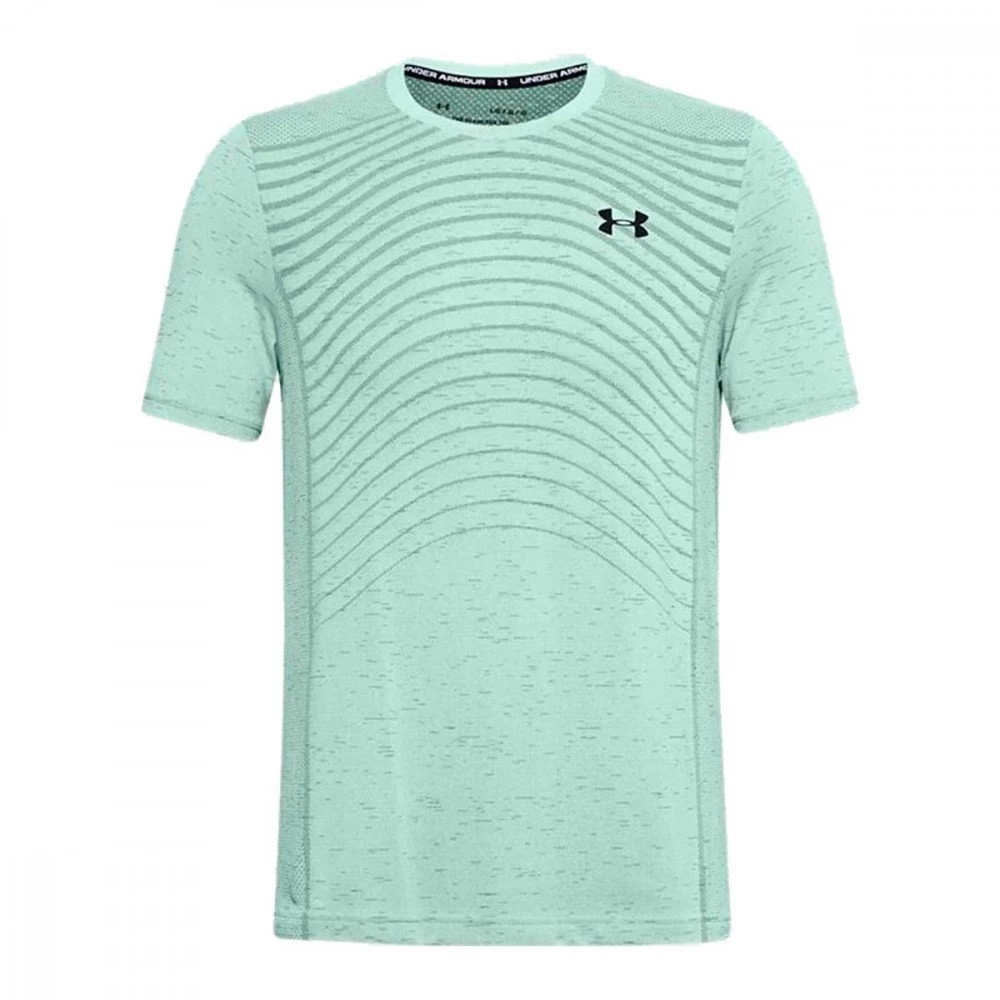 UNDER ARMOUR T-SHIRT SEAMLESS WAVE Azzurro 1 UNDER ARMOUR T-SHIRT SEAMLESS WAVE Azzurro