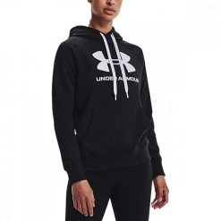 UNDER ARMOUR FELPA CON CAPPUCCIO RIVAL FLEECE LOGO DONNA Nero -Negozio online TRAINING E PALESTRA Italia 2022 under armour 1356318 rival fleece logo hoodie abbigliamento training e palestra donna 044066601 001 3