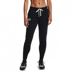 UNDER ARMOUR PANTALONI JOGGER RIVAL FLEECE DONNA Nero -Negozio online TRAINING E PALESTRA Italia 2022 under armour 1356416 rival fleece joggers abbigliamento training e palestra donna 044066801 002 3