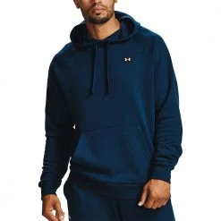 UNDER ARMOUR FELPA CAPPUCCIO RIVAL FLEECE Blu -Negozio online TRAINING E PALESTRA Italia 2022 under armour 1357092 felpa cappuccio rival fleece abbigliamento training e palestra uomo 045232101 408 3