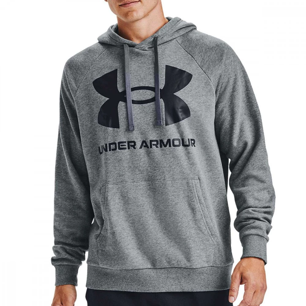 UNDER ARMOUR FELPA CON CAPPUCCIO BIG LOGO Grigio 3 UNDER ARMOUR FELPA CON CAPPUCCIO BIG LOGO Grigio - immagine 3