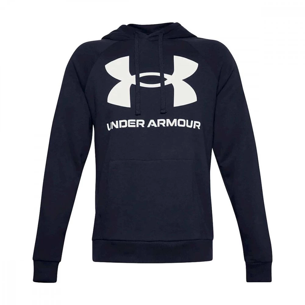 UNDER ARMOUR FELPA CON CAPPUCCIO RIVAL FLEECE BIG LOGO Blu