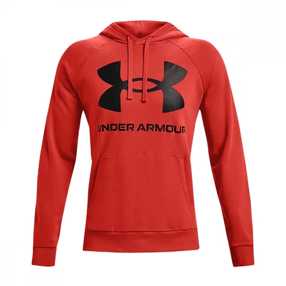 UNDER ARMOUR FELPA CON CAPPUCCIO BIG LOGO Rosso