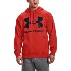UNDER ARMOUR FELPA CON CAPPUCCIO BIG LOGO Rosso -Negozio online TRAINING E PALESTRA Italia 2022 under armour 1357093 ua rival fleece big logo hd abbigliamento training e palestra uomo 045169801 839 3