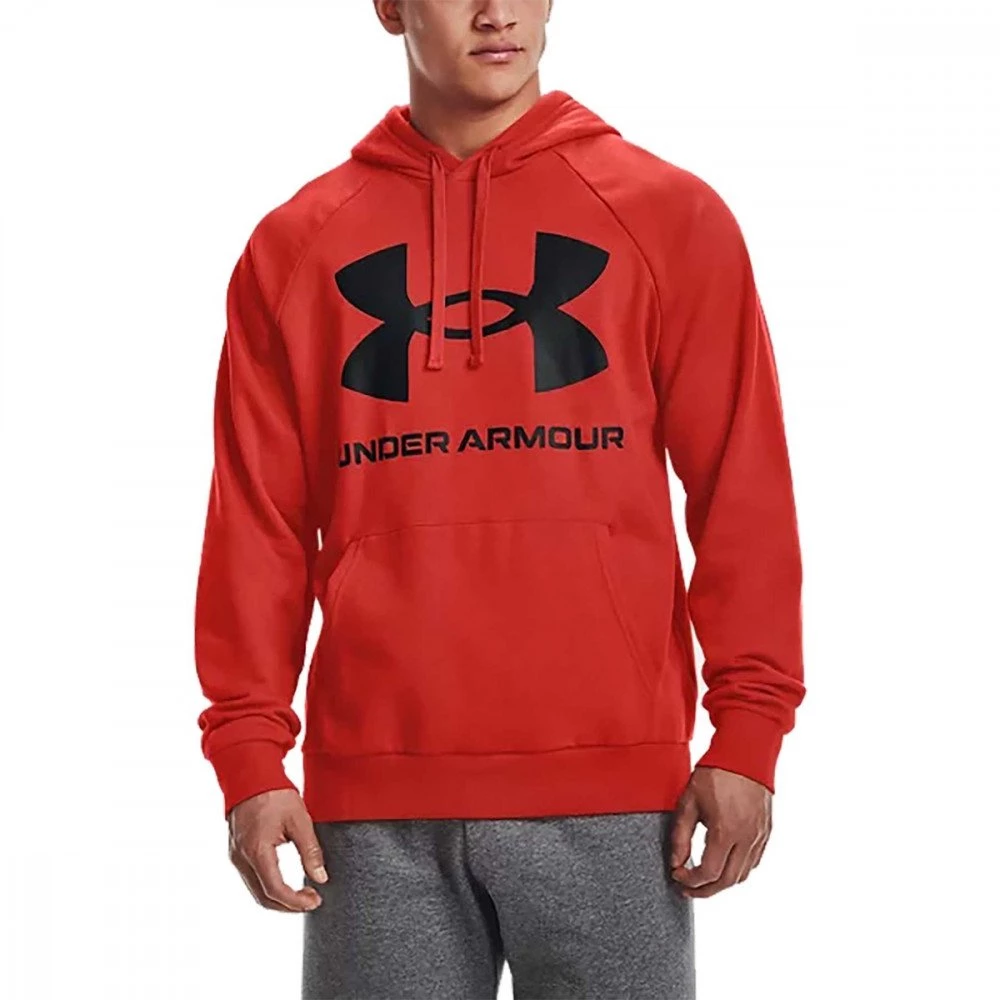 UNDER ARMOUR FELPA CON CAPPUCCIO BIG LOGO Rosso - immagine 3