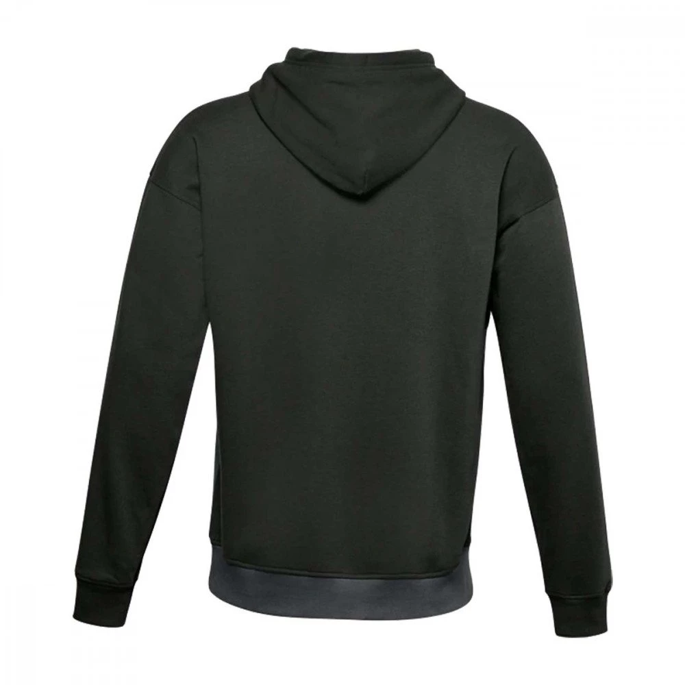 UNDER ARMOUR FELPA CON CAPPUCCIO RIVAL FLEECE COLORBLOCK Grigio, Verde 2 UNDER ARMOUR FELPA CON CAPPUCCIO RIVAL FLEECE COLORBLOCK Grigio, Verde - immagine 2