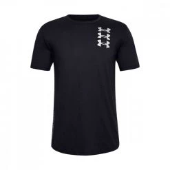 UNDER ARMOUR T-SHIRT TRIPLE STACK LOGO Nero