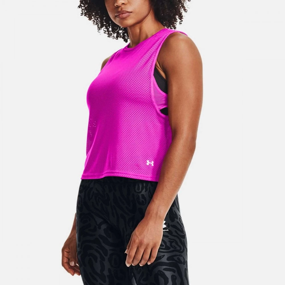 UNDER ARMOUR CANOTTA HEATGEAR® ARMOUR MUSCLE MESH DONNA Fucsia - immagine 3