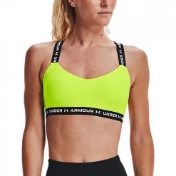 UNDER ARMOUR REGGISENO HEATGEAR® CROSSBACK LOW Lime -Negozio online TRAINING E PALESTRA Italia 2022 under armour 1361033 reggiseno crossback low abbigliamento training e palestra donna 044067101 731 3