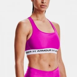 UNDER ARMOUR REGGISENO HEATGEAR® CROSSBACK MID Fucsia -Negozio online TRAINING E PALESTRA Italia 2022 under armour 1361034 reggiseno heatgear crossback mid abbigliamento training e palestra donna 042875401 660 3