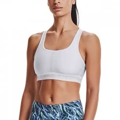 UNDER ARMOUR REGGISENO HEATGEAR® CROSSBACK MID Bianco -Negozio online TRAINING E PALESTRA Italia 2022 under armour 1361034 ua crossback mid bra abbigliamento training e palestra donna 044067301 100 3