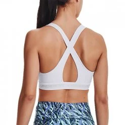 UNDER ARMOUR REGGISENO HEATGEAR® CROSSBACK MID Bianco -Negozio online TRAINING E PALESTRA Italia 2022 under armour 1361034 ua crossback mid bra abbigliamento training e palestra donna 044067301 100 4
