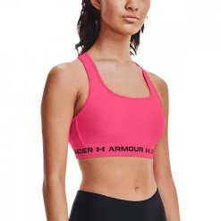 UNDER ARMOUR REGGISENO HEATGEAR® CROSSBACK MID Fucsia -Negozio online TRAINING E PALESTRA Italia 2022 under armour 1361034 ua crossback mid bra abbigliamento training e palestra donna 044067501 653 3