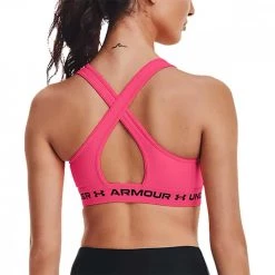 UNDER ARMOUR REGGISENO HEATGEAR® CROSSBACK MID Fucsia -Negozio online TRAINING E PALESTRA Italia 2022 under armour 1361034 ua crossback mid bra abbigliamento training e palestra donna 044067501 653 4