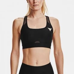UNDER ARMOUR REGGISENO PROJECT ROCK CROSSBACK MID Nero -Negozio online TRAINING E PALESTRA Italia 2022 under armour 1361066 reggiseno project rock crossback mid abbigliamento training e palestra donna 042875501 001 3