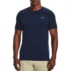 UNDER ARMOUR T-SHIRT SEAMLESS Blu 7 UNDER ARMOUR T-SHIRT SEAMLESS Blu -Negozio online TRAINING E PALESTRA Italia 2022 under armour 1361131 t shirt seamless abbigliamento training e palestra uomo 044898201 408 3