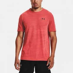 UNDER ARMOUR T-SHIRT SEAMLESS FADE Rosso -Negozio online TRAINING E PALESTRA Italia 2022 under armour 1361133 t shirt seamless fade abbigliamento training e palestra uomo 042860901 690 3