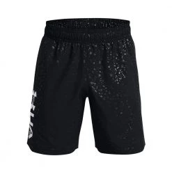 UNDER ARMOUR SHORT WOVEN EMBOSS Nero