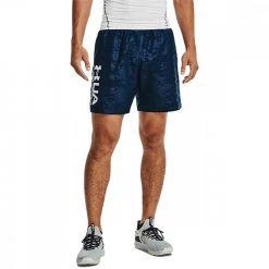 UNDER ARMOUR SHORT WOVEN EMBOSS Blu -Negozio online TRAINING E PALESTRA Italia 2022 under armour 1361432 ua woven emboss shorts abbigliamento training e palestra uomo 043981001 408 3