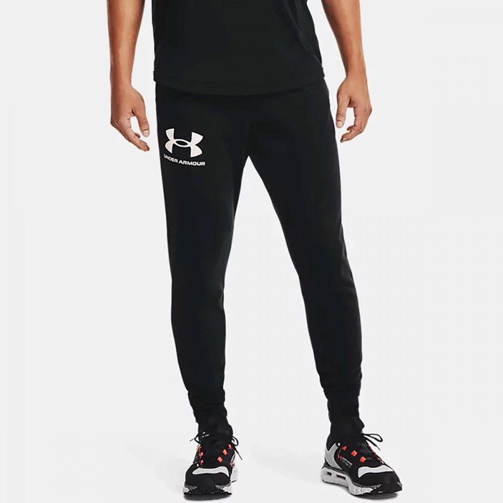 UNDER ARMOUR PANTALONI JOGGER RIVAL TERRY Nero 3 UNDER ARMOUR PANTALONI JOGGER RIVAL TERRY Nero - immagine 3